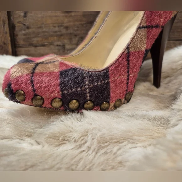 Baker's Pink & Navy Argyle Patchwork Pumps - Picture 5 of 11